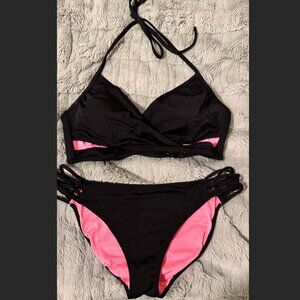 PINK Black Bikini - Size L